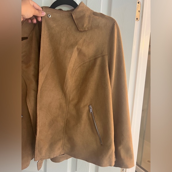 Philosophy Tan Suede Jacket, 1X - Picture 5 of 5